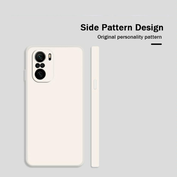 For Xiaomi Redmi K40 Pro Solid Color Imitation Liquid Silicone Straight Edge Dropproof Full Coverage Protective Case(Black)