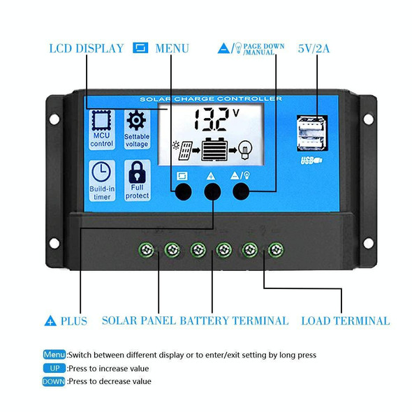 Solar Power System Inverter 30A Controller+18W 12V Solar Panel, Specification: Yellow 12V To 220V