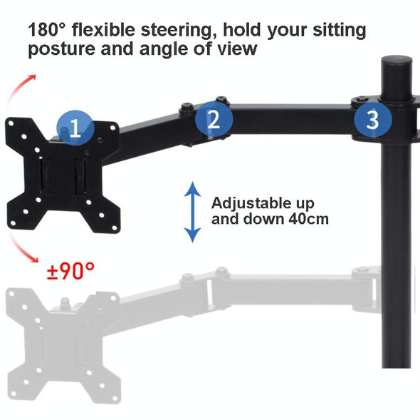 Desktop Lifting Monitor Stand Bracket Four Screen Table Clip