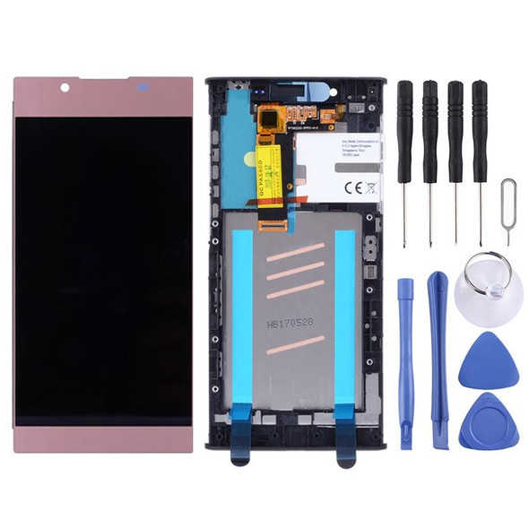 LCD Screen and Digitizer Full Assembly with Frame for Sony Xperia L1 G3311 G3312 G3313(Pink)