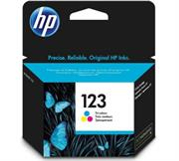 HP 123 Tri-color Original Ink Cartridge, Retail Box , No Warranty