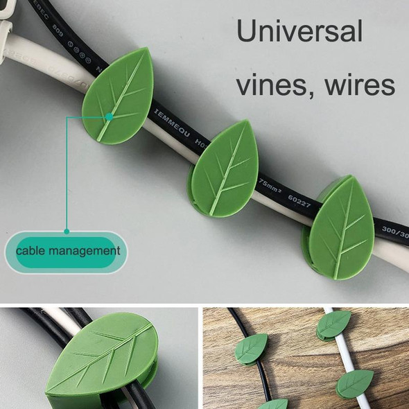 100 PCS Vines Green Plants Indoor Finishing Clips Green Dill Fixer(Green)