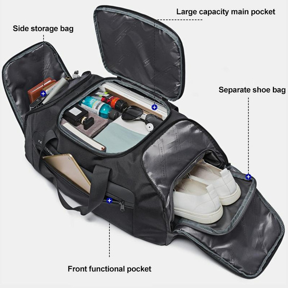 Bange BG-7088 Men Oxford Cloth Waterproof Multifunctional Travel Bag, Size: 54 x 28 x 24cm(Black)