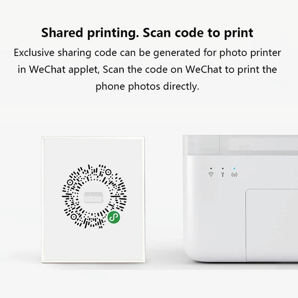 Original Xiaomi Mijia 1S Mini Automatic Pocket Photo Printer, US Plug(White)