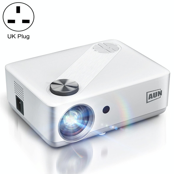 AUN AKEY8 1920x1080 6000 Lumens Portable Home Theater LED HD Digital Projector, Basic Version, UK Plug