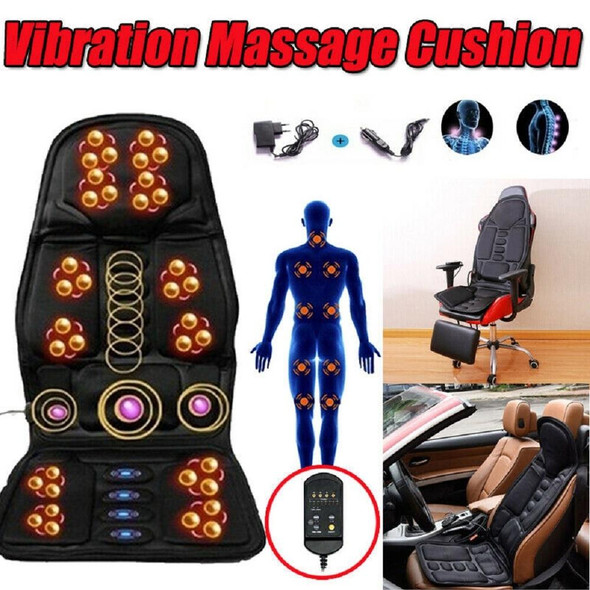 5 Massage Heads 8 Modes Car / Household Multifunctional Whole Body Cervical Massage Seat Cushion, Plug Type:AU Plug(Black)