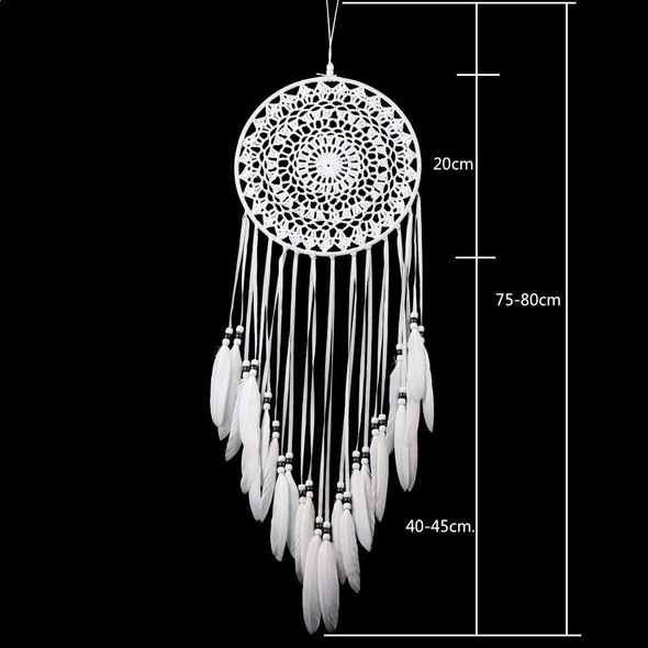 Creative Hand-Woven Crafts Dream Catcher Home Car Wall Hanging Decoration(White)