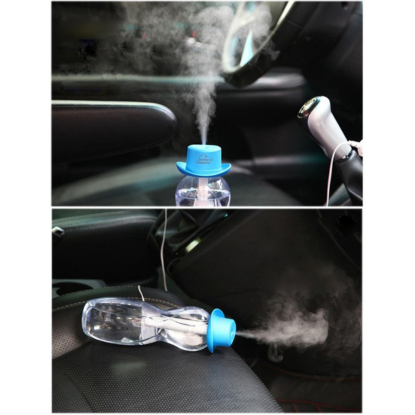 DC 5V USB Cowboy Cap Mini Humidifier Aromatherapy Air Purifier Humidifier for Office / Home Room / Car / Travel(White)