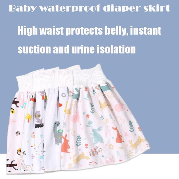 Baby Water-Proof And Leak-Proof Cloth Diapers Children Washable Cotton Cloth Bed-Wetting Skirt Pants, Colour: L(Ice World)