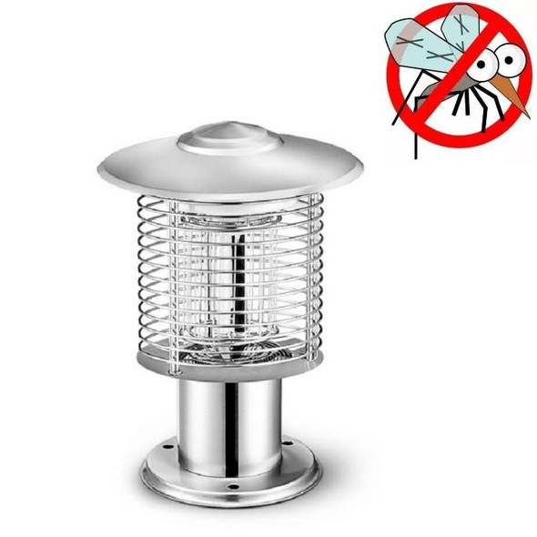 Outdoor Courtyard Garden Waterproof Outdoor Mosquito Repellent Lamp, Color:388Q Silver