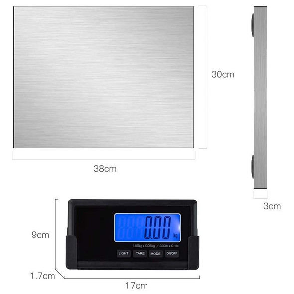 180kg / 0.1kg Wireless Transmission Split Scale Electronic Scale Portable Express Scale Animal Scale,CN Plug