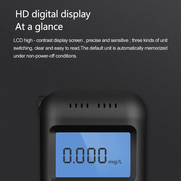 Original Xiaomi Youpin HD-JJCSY01 Lydsto Digital Alcohol Tester (Black)