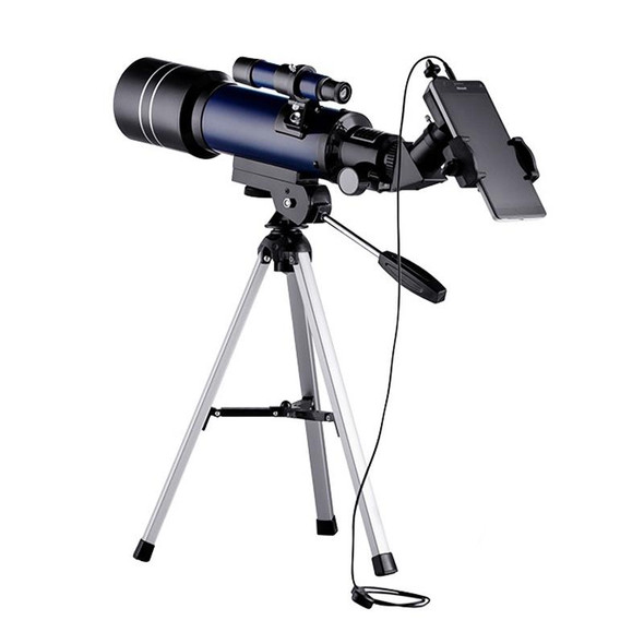WR852-3 16x/66x70 High Definition High Times Astronomical Telescope with Tripod & Phone Fixing Clip & Moon Filter(Dark Blue)