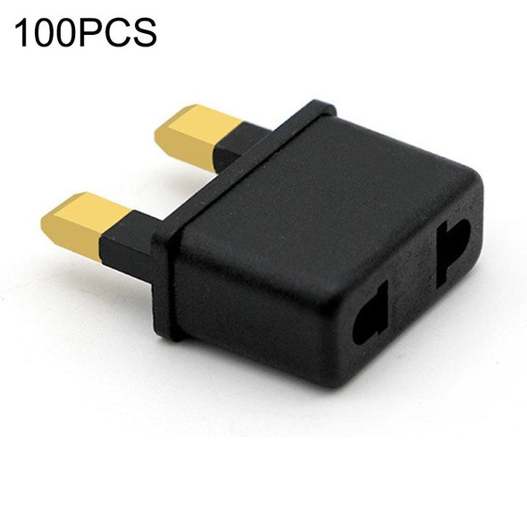 100 PCS UK Plug to US/EU Plug Adapter Power Socket Travel Converter