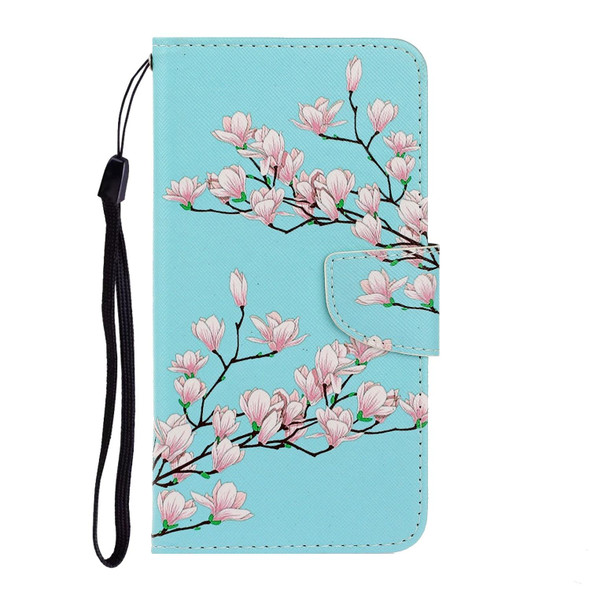 For Xiaomi Redmi K40 3D Colored Drawing Horizontal Flip Leather Phone Case(Magnolia)