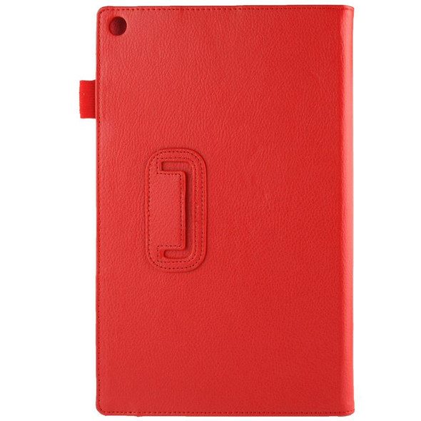 Litchi Texture Leather Case with Holder for Sony Xperia Tablet Z2 10.1(Red)