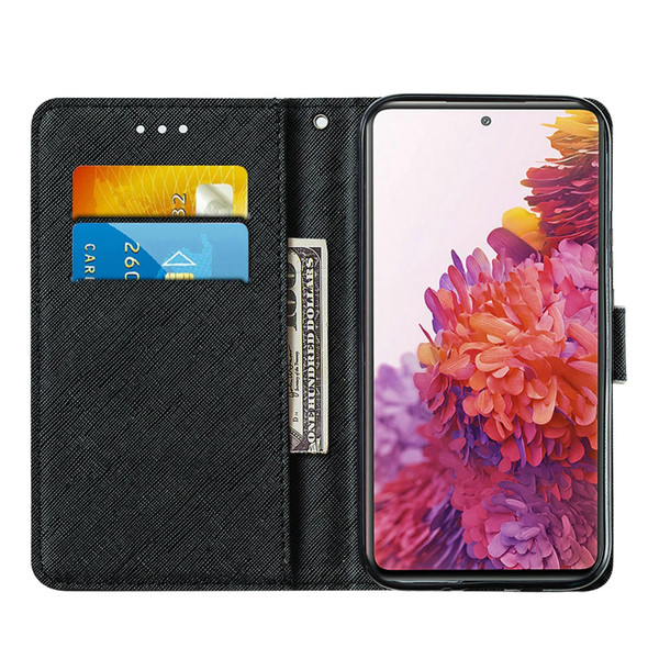 For Samsung Galaxy S20 FE 5G Colored Drawing Pattern Horizontal Flip Leatherette Case with Holder & Card Slot & Lanyard(Cat)