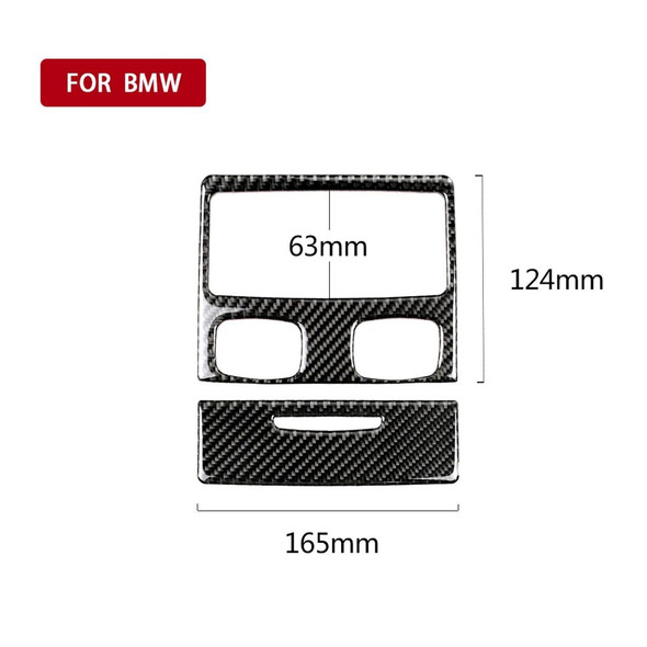 Carbon Fiber Car Rear Air Vent Combination Decorative Sticker with Hole for BMW E90 / E92 2005-2012