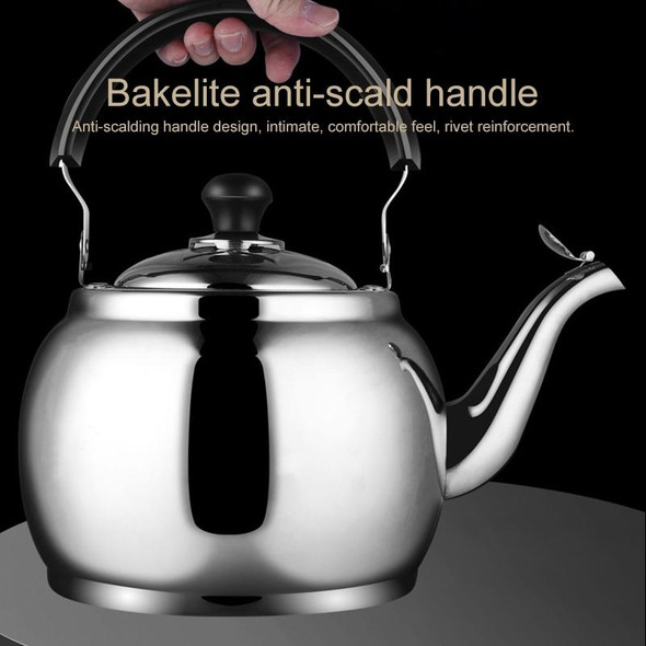 Stainless Steel Kettle Extra Thick Whistle Burning Kettle Home Teapot Large Capacity(5.8L Apple kettle)