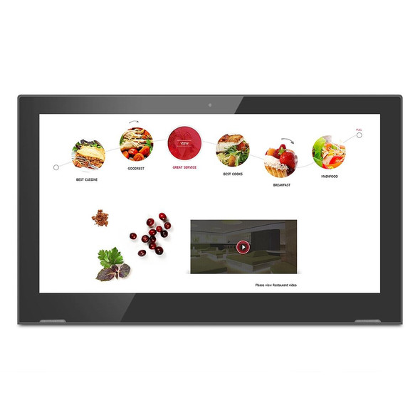 HSD1506 Touch Screen All in One PC with Holder, 2GB+16GB 15.6 inch LCD Android 8.1 RK3288 Octa-core Cortex A53 1.5G, Support OTG & Bluetooth & WiFi(Black)