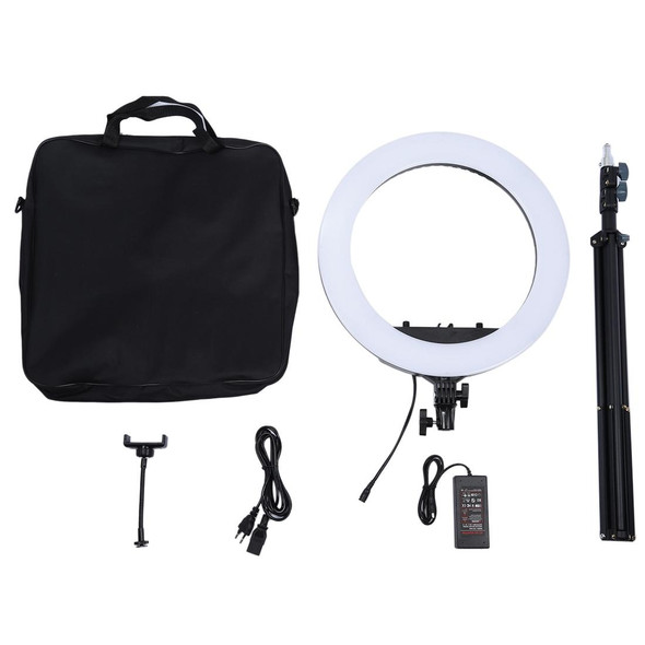 18 inch 55W Two-speed Dimmable Anchor Photography Self-timer LED Ring Fill-in Light with Tripod