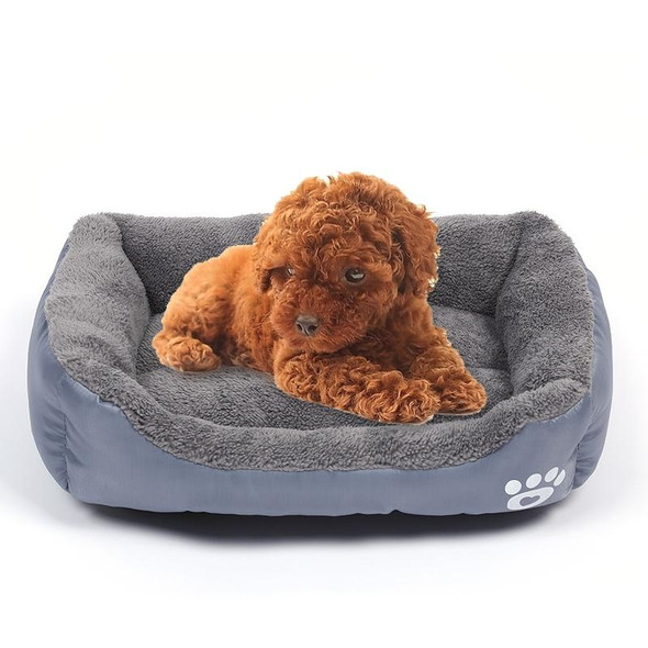 Candy Color Four Seasons Genuine Warm Pet Dog Kennel Mat Teddy Dog Mat, Size: M, 544212cm (Grey)