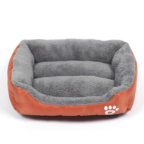 Candy Color Four Seasons Genuine Warm Pet Dog Kennel Mat Teddy Dog Mat, Size: M, 544212cm (Orange)