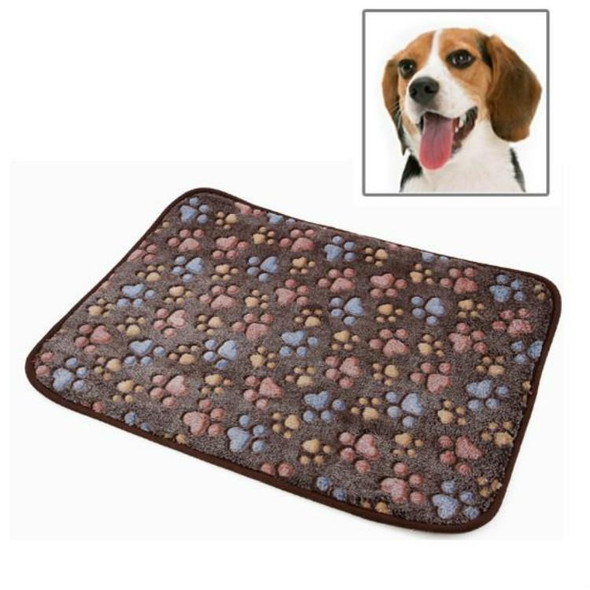 Pet Double-sided Mat Vine Cushion Kennel Cat Blanket Mat, Size:L (Dark Coffee)