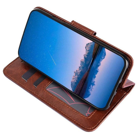 For Huawei Mate 50 Crystal Texture Leatherette Phone Case(Brown)