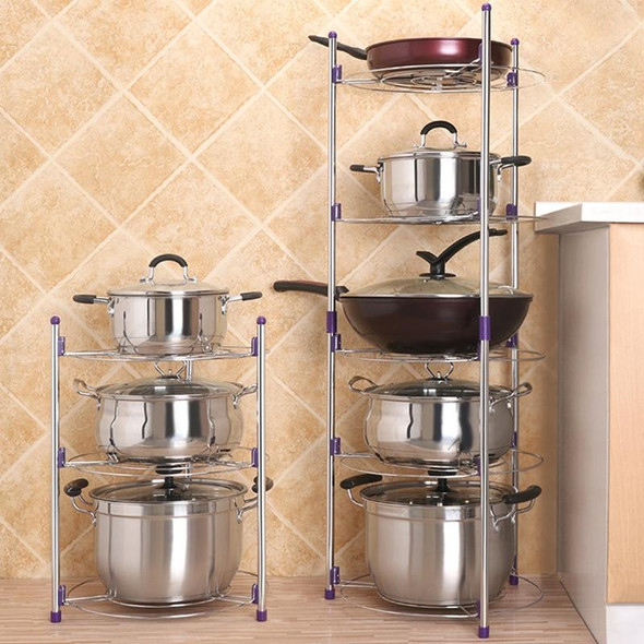 Multi-function Kitchen Pot Rack Three-layer Wok Soup Pot Stainless Steel Pot Rack