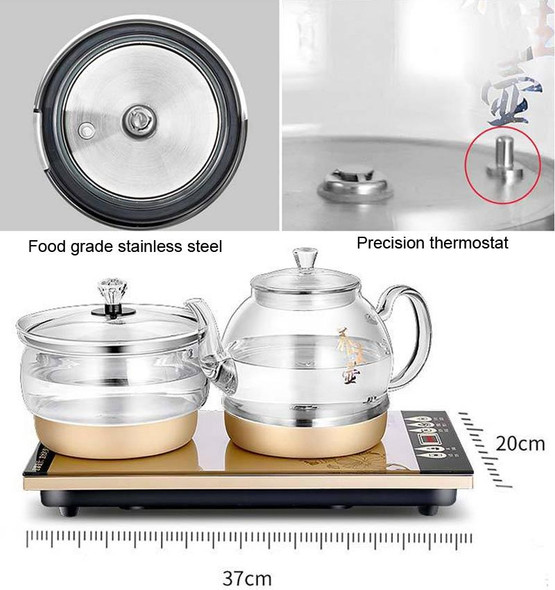 Pumping Type Automatic Add Water Full Intelligent Electric Glass Kettle Pumping Boiled Tea Stove Set