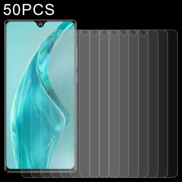 50 PCS 0.26mm 9H 2.5D Tempered Glass Film - Cubot P50