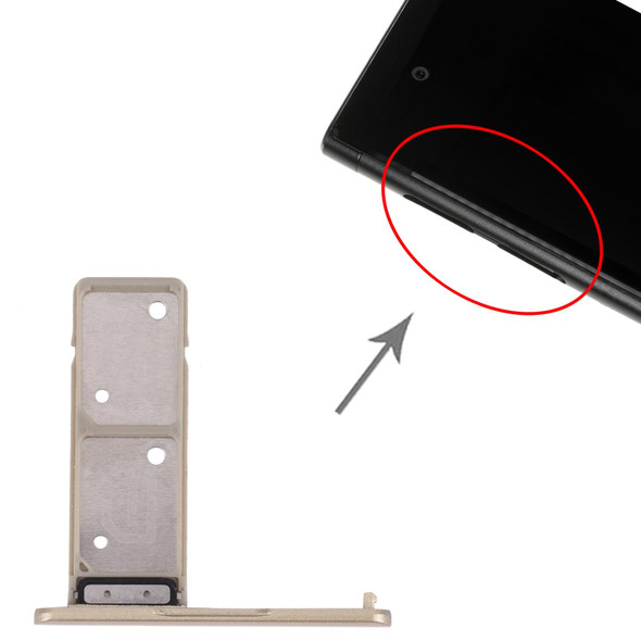 SIM Card Tray + SIM Card Tray for Sony Xperia XA1 Plus (Gold)