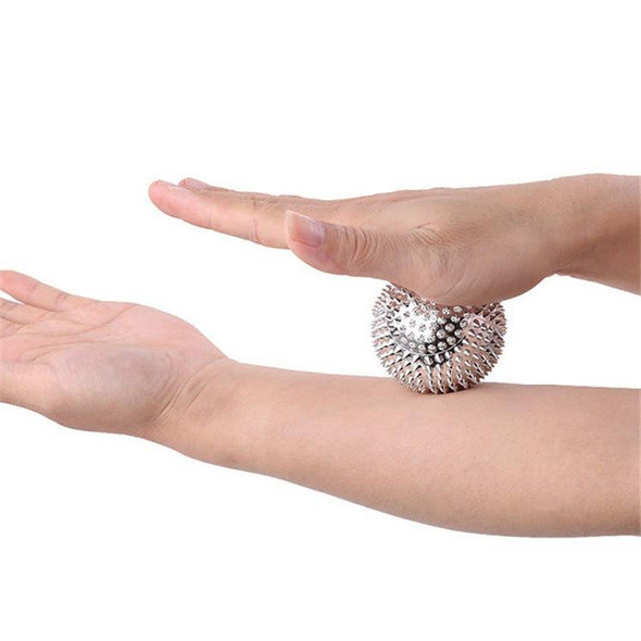 1 Pair Magnetic Massage Ball Relax Muscle Finger Plantar Pressure Massage Stab Ball, Size:4.7cm(Gold)