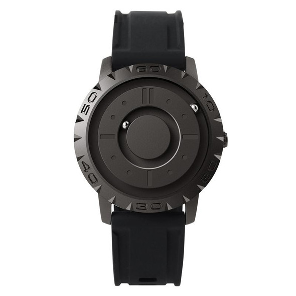 EUTOUR E030 Magnetic Ball Men Bezel-Free Design Watch(Black)