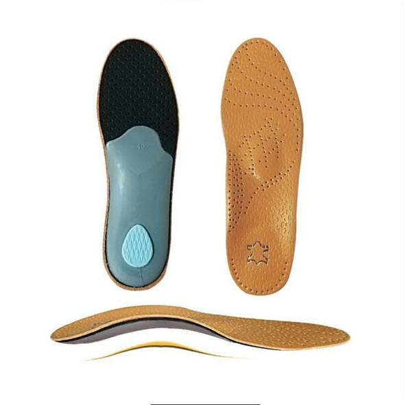 Corrected Flat Foot Arch Pad XO Leg Orthopedic Inner Eight-Shaped Corrective Insole, Size:45/46(Brown)