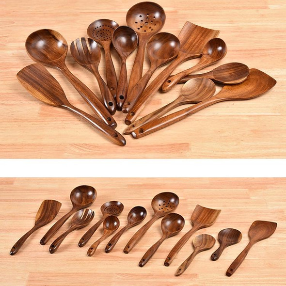 Non-Stick Pot Wood Spoon Teak Scoop Tableware Small Spoon