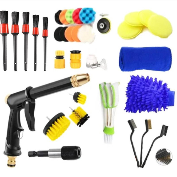 35 PCS / Set Car Wash Water Sprayer Tool Details Clean Brush Air Outlet Brush Set