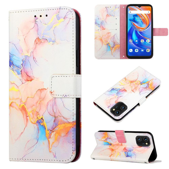 For UMIDIGI A13/A13 Pro/A13S PT003 Marble Pattern Flip Leatherette Phone Case(Galaxy Marble White LS004)