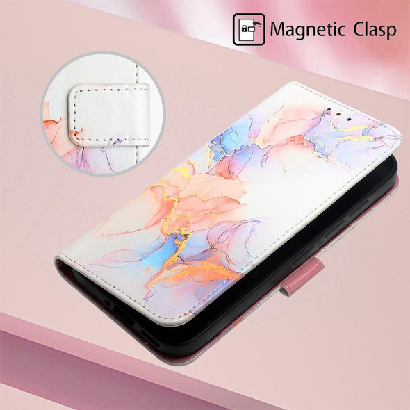 For ZTE Axon 40 Pro PT003 Marble Pattern Flip Leather Phone Case(Galaxy Marble White LS004)