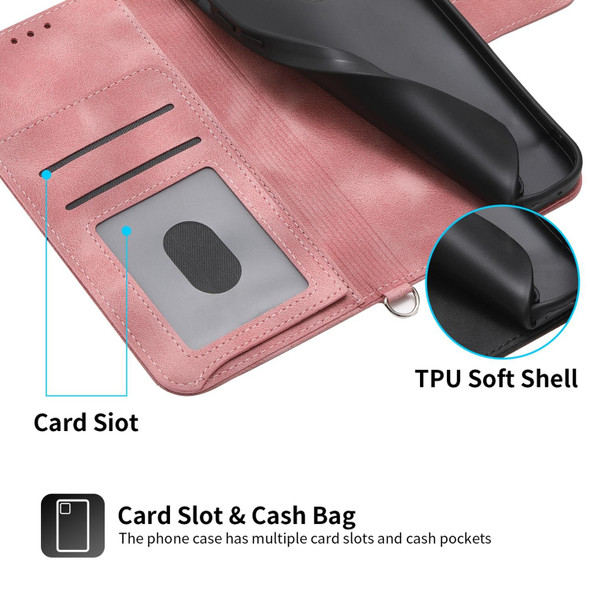 For iPhone SE 2022 / SE 2020 / 8 / 7 Skin-feel Flowers Embossed Wallet Leatherette Phone Case(Pink)
