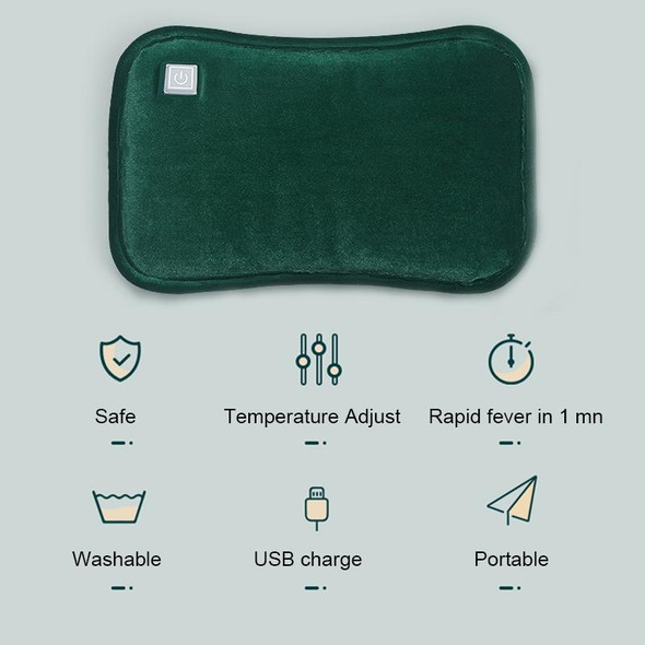 Waterless Graphene Hot Water Bag Rechargeable Hand Warmer,Style: Pillow Version 3 Gear(Gray)