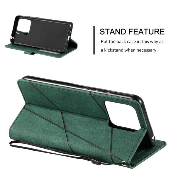 For Xiaomi Redmi 10A Skin Feel Splicing Leather Phone Case(Green)