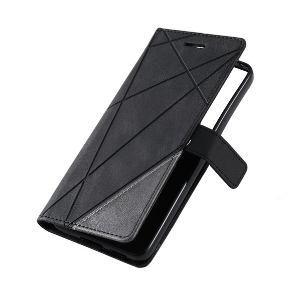 For OPPO Reno8 Pro+ Skin Feel Splicing Leatherette Phone Case(Black)