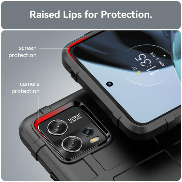 For Motorola Moto G72 Full Coverage Shockproof TPU Phone Case(Black)