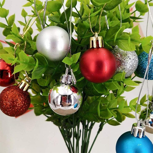 3 Boxes 3cm Home Christmas Tree Decor Ball Bauble Hanging Xmas Party Ornament Decorations(green)