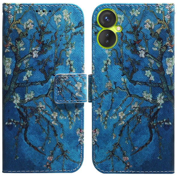 For Tecno Camon 19 Neo Coloured Drawing Horizontal Flip Leatherette Phone Case(Apricot Flower)