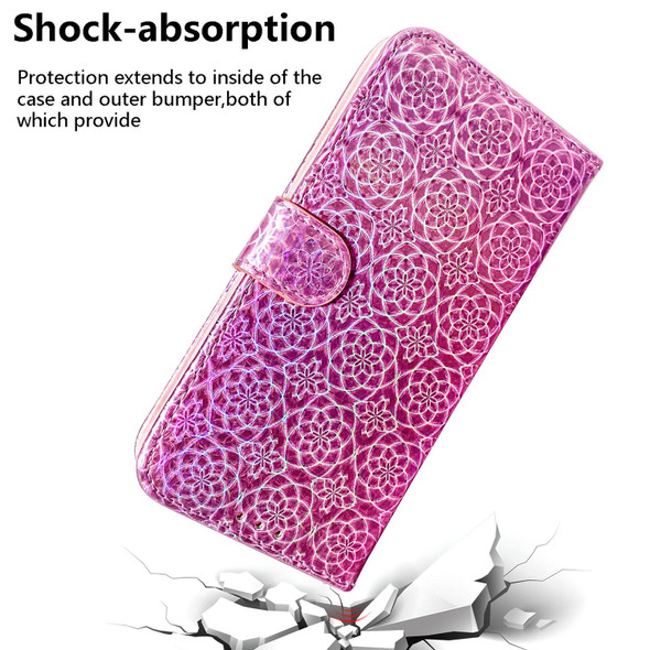 For Tecno Camon 19 Neo Colorful Magnetic Buckle Leatherette Phone Case(Pink)