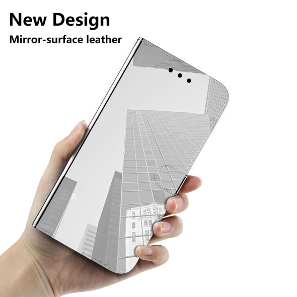 For Tecno Camon 19 Neo Imitated Mirror Surface Leatherette Phone Case(Silver)