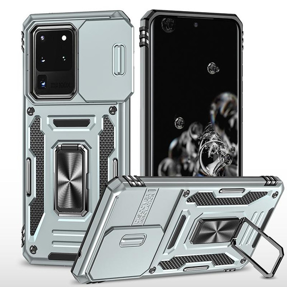 For Samsung Galaxy S20 Ultra Armor PC + TPU Camera Shield Phone Case(Grey)